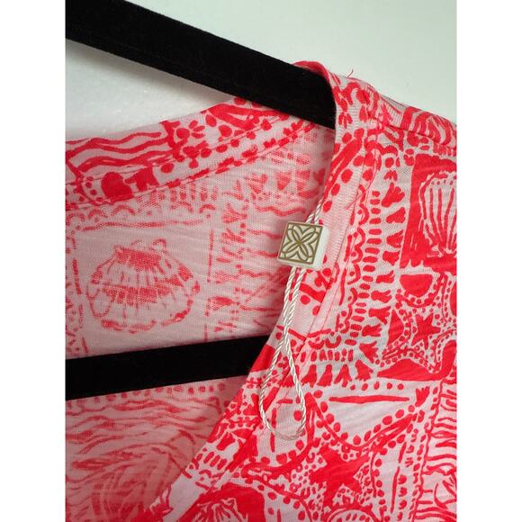 NWOT Lilly Pulitzer Etta Top Seaside Harbor Mizner Red, XL - Picture 6 of 7